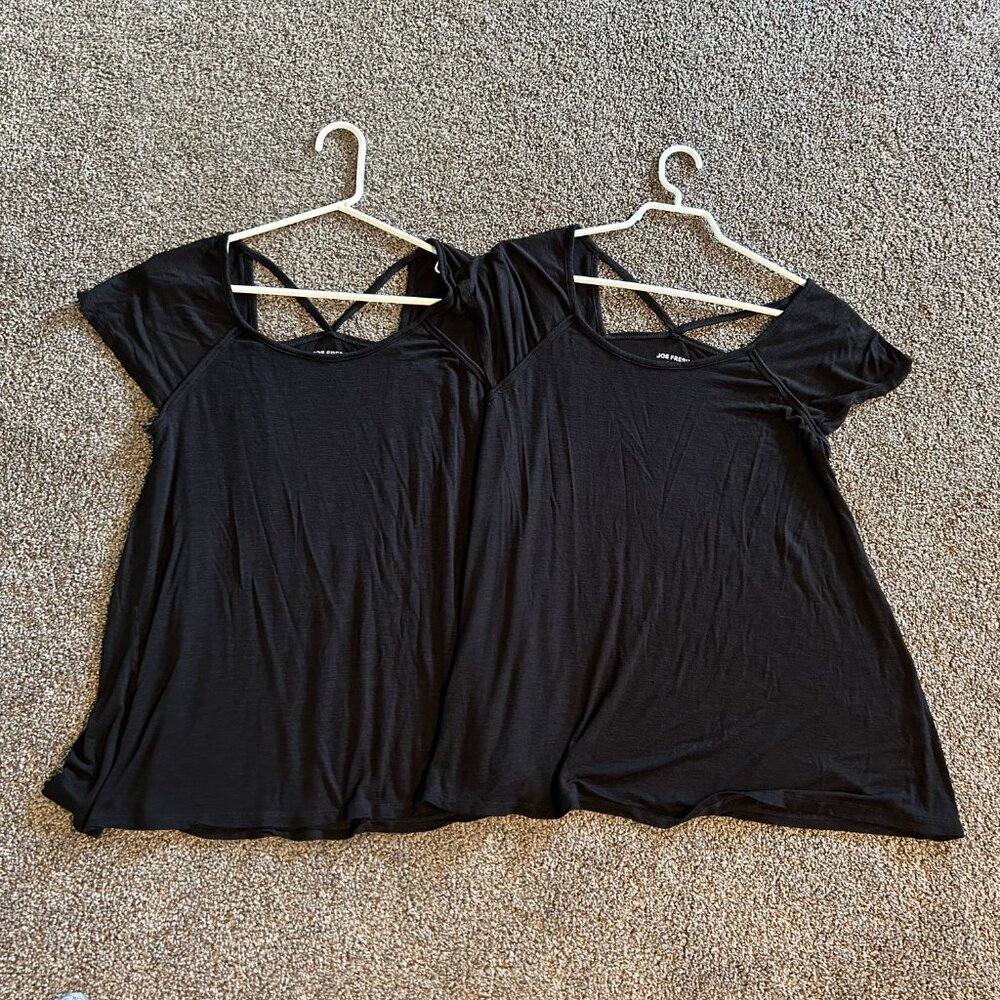 2/$15 Joe Fresh Women's Active T-Shirts Size L